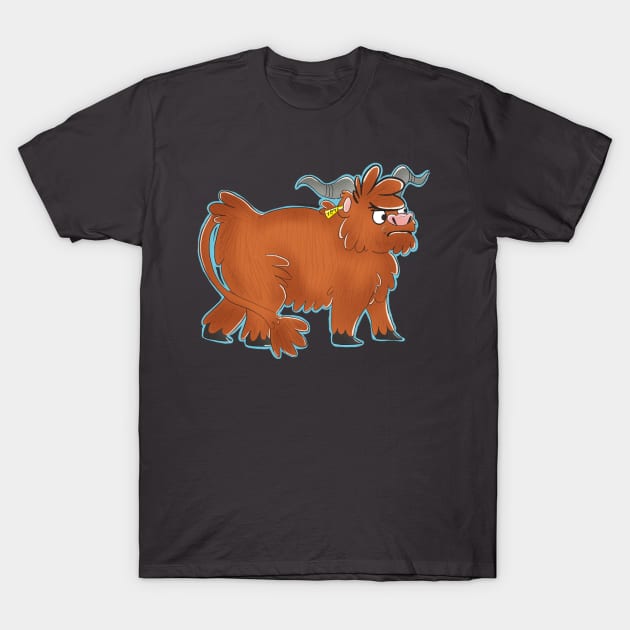 Highland cow T-Shirt by paigedefeliceart@yahoo.com